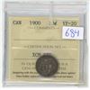 Image 1 : 1900 ICCS Graded Canadian silver 10 cent coin - VF20
