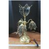 Image 1 : vintage glass flower lamp