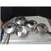 Image 1 : 5 stainless steel sacue pans (1 without lid)