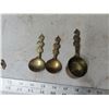 Image 1 : 3 vintage 1940 nabob coffee genie measuring spoons (brass)