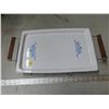Image 1 : Corning blue cornflower electric warning hot plate & broil bake serving tray lot