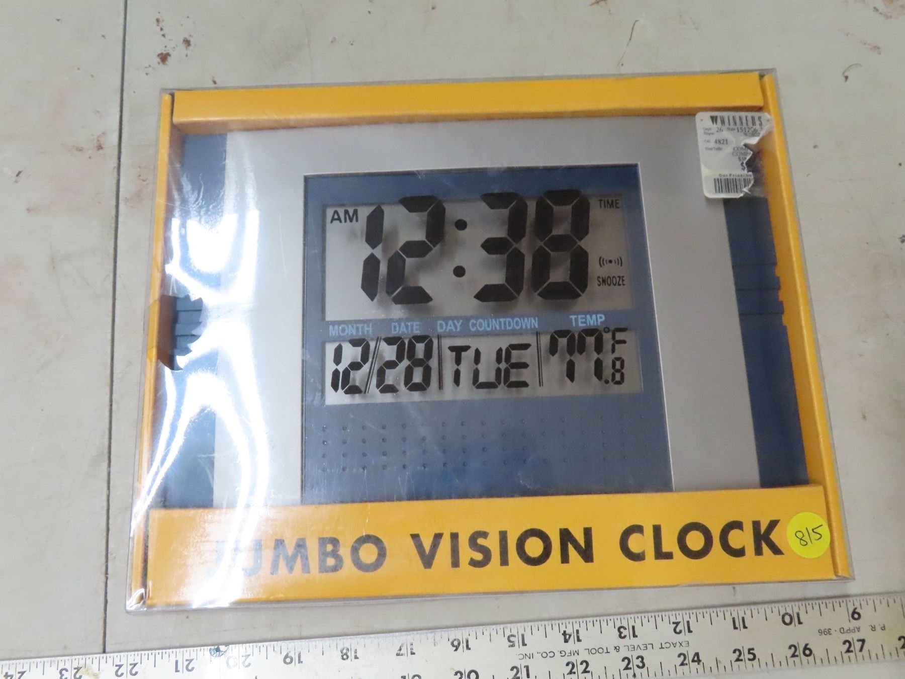 Jumbo vision digital clock - Schmalz Auctions