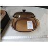 Image 3 : Corning visions covered roaster 4 quartz brown glass casserole (new)