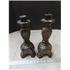 Image 1 : pair of candle holder ( golden/black)