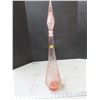 Image 1 : Vintage empoli apricot pink genie bottle decanter with stopper (23")