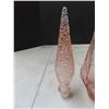 Image 3 : Vintage empoli apricot pink genie bottle decanter with stopper (23")