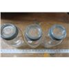 Image 2 : 3 Gem sealer jars with glass tops