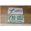 Image 1 : 1974 Saskatachewan license plate and SK centennial plate