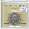 Image 1 : 1942, ICCS Graded Canadian silver 50 cent coin - EF-40