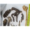 Image 3 : lot of misc drift wood pinecones