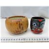 Image 1 : wooden bowl and west coast native art cup