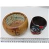 Image 3 : wooden bowl and west coast native art cup