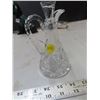 Image 1 : Antique crystal hand cut ot clear 6" pitcher