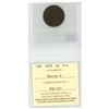 Image 2 : 1859 ICCS Graded. Canadian large 1 cent penny coin - G6
