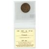 Image 2 : 1887 ICCS Graded. Canadian large 1 cent penny coin - VF20