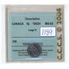 Image 1 : 1902H, CCCS Graded, Canadian 5 cent silver coin - MS63