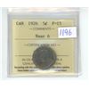 Image 1 : 1926 ICCS Graded, Canadian 5 cent nickel coin - F15