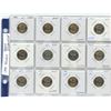 Image 1 : Sheet of 12 - 1991 Canadian 5 cent nickel coins - toned