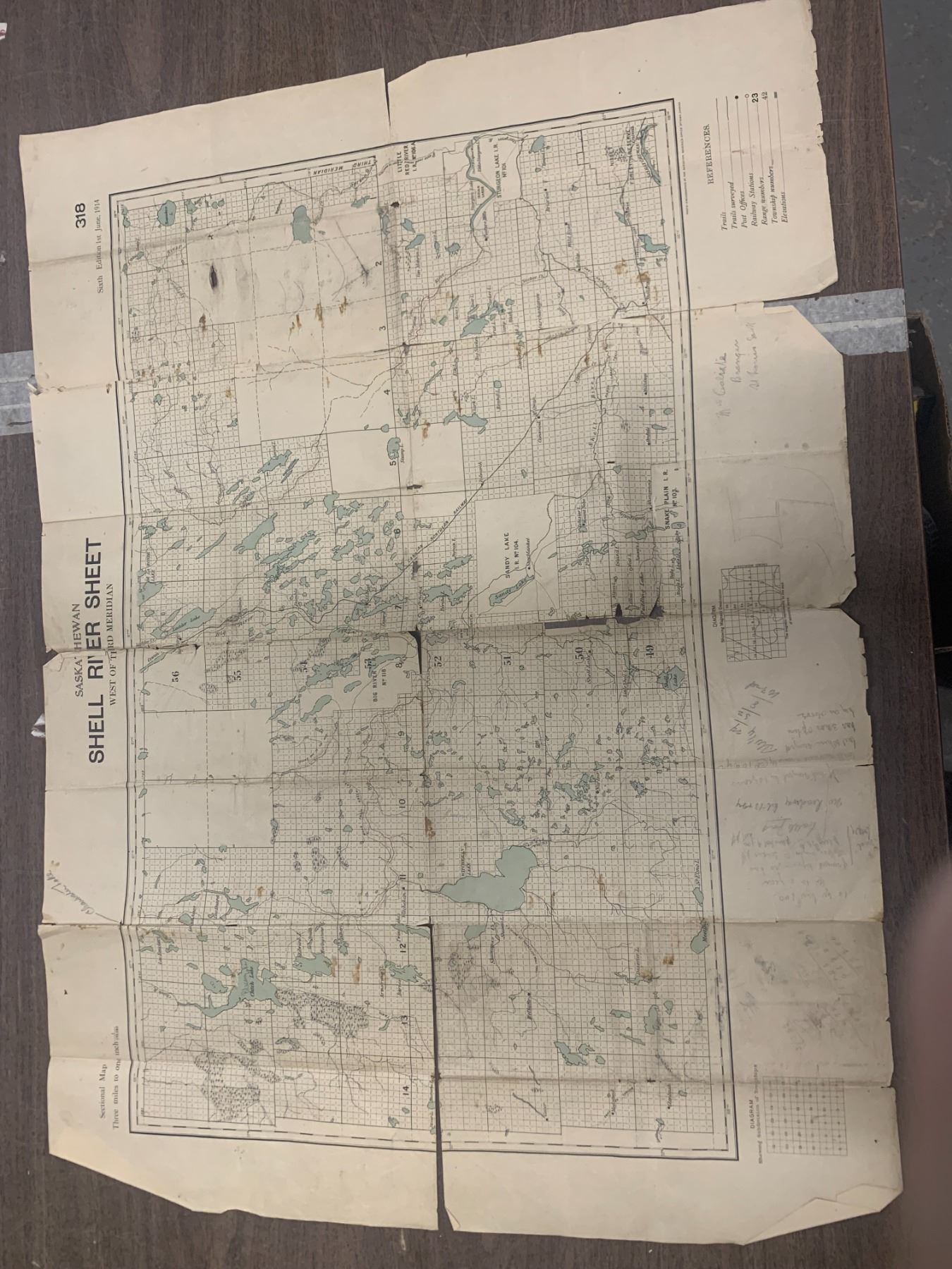 1914 Shell River & North Sask map - Schmalz Auctions