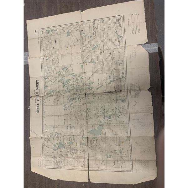 Shell River District 1914 Shell River & North Sask map - Schmalz Auctions