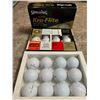 Image 1 : Lot of 24 vintage golf balls from 1970’s in original packaging. Never used. Golden Ram, Dunlop 65, C