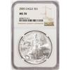 Image 1 : 2005 $1 American Silver Eagle Coin NGC MS70