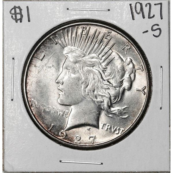 1927-S $1 Peace Silver Dollar Coin