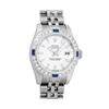 Image 1 : Rolex Ladies Stainless Steel White Index Sapphire and Diamond Datejust Wristwatch