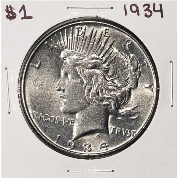 1934 $1 Peace Silver Dollar Coin
