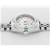 Image 4 : Rolex Ladies Stainless Steel Emerald and Diamond Datejust Wristwatch