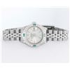 Image 5 : Rolex Ladies Stainless Steel Emerald and Diamond Datejust Wristwatch