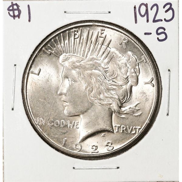 1923-S $1 Peace Silver Dollar Coin