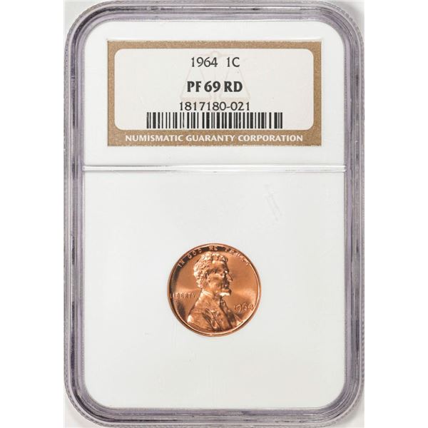 1964 Proof Lincoln Memorial Cent Coin NGC PF69RD