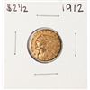 Image 1 : 1912 $2 1/2 Indian Head Quarter Eagle Gold Coin