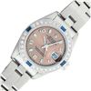 Image 1 : Rolex Ladies Stainless Steel Salmon Arabic Sapphire and Diamond Datejust Wristwatch