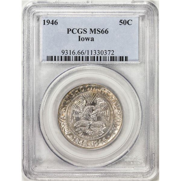 1946 Iowa Centennial Commemorative Half Dollar Coin PCGS MS66