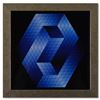 Image 1 : Victor Vasarely "Gestalt - Bleu De La Serie Hommage A L'Hexagone" Mixed Media Print