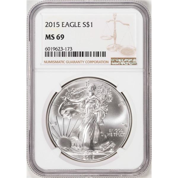 2015 $1 American Silver Eagle NGC MS69