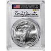 Image 1 : 2021 Type 2 $1 American Silver Eagle Coin PCGS MS70 Damstra Signature First Strike