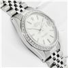 Image 4 : Rolex Mens Stainless Steel Silver Index Diamond Datejust Wristwatch