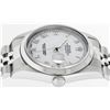Image 7 : Rolex Men's Stainless Steel White Roman Datejust Wristwatch
