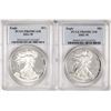 Image 1 : Lot of 2001-W & 2002-W $1 Proof American Silver Eagle Coins PCGS PR69DCAM