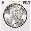 Image 1 : 1934 $1 Peace Silver Dollar Coin