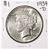 Image 1 : 1934-D $1 Peace Silver Dollar Coin