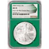 Image 1 : 2004 $1 American Silver Eagle Coin NGC MS70 From US Mint Sealed Box Green Core