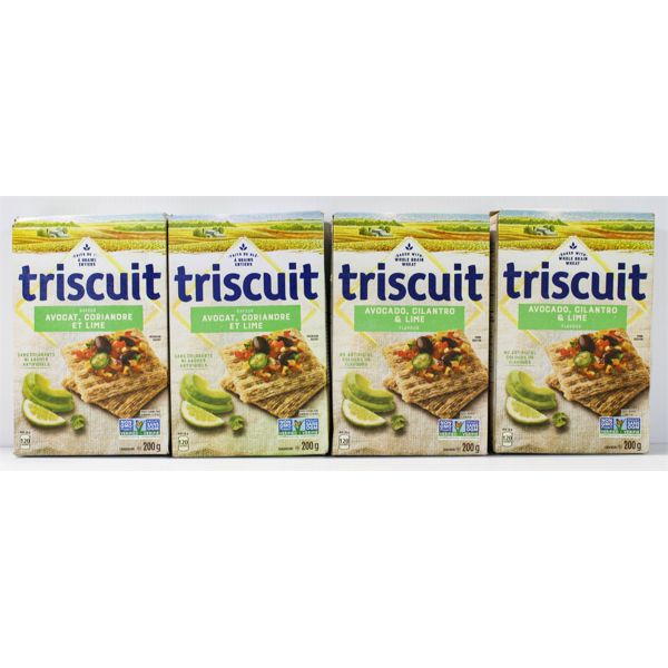 FOUR PKS TRISCUIT AVOCADO CILANTRO & LIME 200G EACH