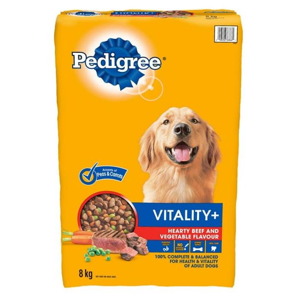 PEDIGREE VITALITY WITH BEEF 8KG DOG FOOD