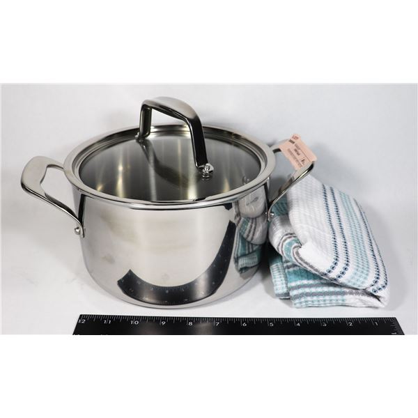 3.8L THE PAMPERED CHEF POT WITH LID