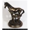 Image 1 : HORSES BRONZE TONE STATUE 10" TALL
