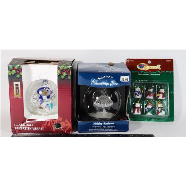 LOT OF NEW CHRISTMAS ORNAMENTS